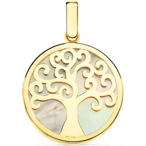 Orfeva Medaille Arbre de Vie ronde en Or jaune & Nacre