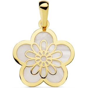 Orfeva Medaille Fleur Nacre Or Jaune 9k