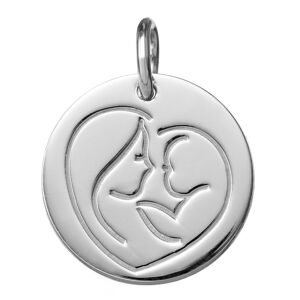Orfeva Medaille Coeur de Maman (Or blanc 9K)