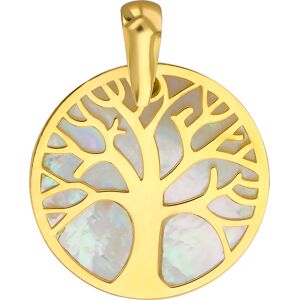 Orfeva Medaille Arbre de Vie ajoure sur nacre en or jaune