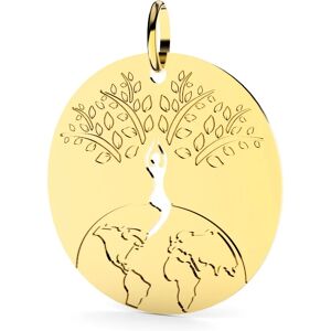 Orfeva Medaille arbre de vie sur terre en or jaune