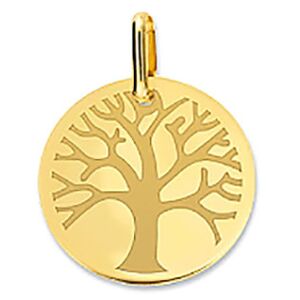 Orfeva Medaille Arbre de Vie polie et mate en or jaune