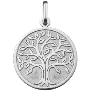 Orfeva Medaille arbre de vie brillante et sablee (or blanc 9 carats)