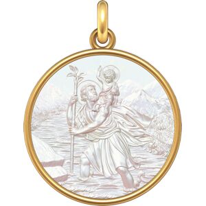 Manufacture Mayaud Medaille Saint Christophe or jaune et nacre