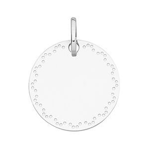 Orfeva Medaille au Contour Pointille Or Blanc