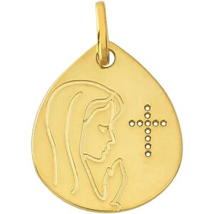 Orfeva Medaille Vierge Croix Ajouree Or Jaune 9K