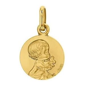 Augis Medaille Le bebe au doudou 14mm (Or Jaune)