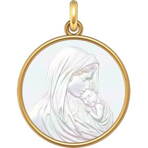 Manufacture Mayaud Medaille Vierge a l'Enfant or jaune et nacre