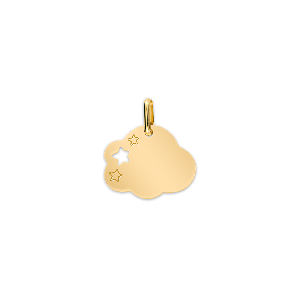 Orfeva Pendentif Plaque nuage etoile (Or Jaune)