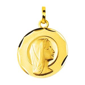 Orfeva Medaille Vierge contour cisele en Or jaune 9K