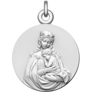 Manufacture Mayaud Medaille bapteme Vierge couronnee argent