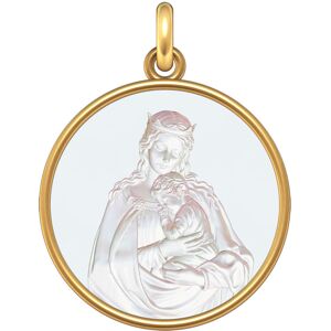 Manufacture Mayaud Medaille Vierge Couronnee or jaune et nacre