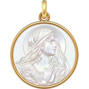 Manufacture Mayaud Medaille Vierge en priere or jaune et nacre