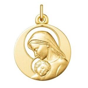Orfeva Medaille Vierge et l'Enfant aureoles ajourees Or Jaune