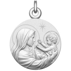 Manufacture Mayaud Medaille bapteme Vierge a l'enfant en Argent