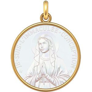 Manufacture Mayaud Medaille Vierge Immaculee Conception or jaune et nacre