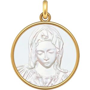 Manufacture Mayaud Medaille Vierge La Pieta or jaune et nacre