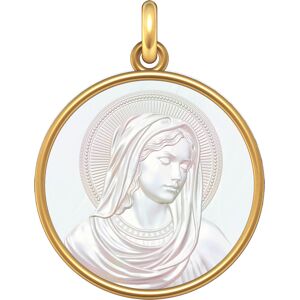 Manufacture Mayaud Medaille Vierge Luminosa or jaune et nacre