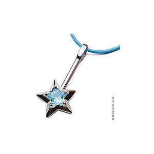 Pendentif Mikado Abracadabra topaze bleue