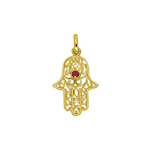 Orfeva Pendentif Main de Fatma avec Rubis