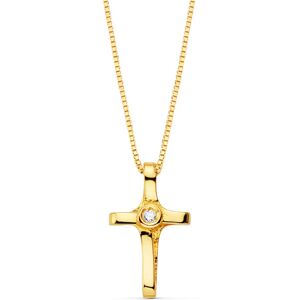 Orfeva Collier Croix et Diamant Or jaune