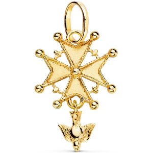 Orfeva Pendentif Croix Huguenotte travaillee (Or Jaune)