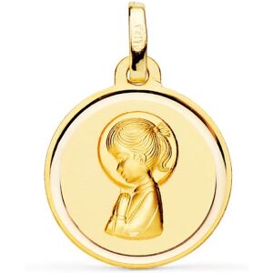 Orfeva Medaille de communion cerclee : petite fille Or Jaune 9K