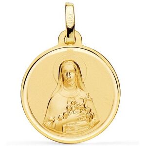 Orfeva Medaille Sainte Therese bord poli Or Jaune