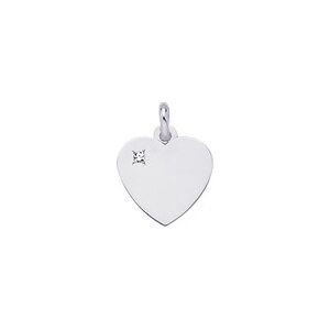 Orfeva Pendentif coeur et diamant (Or blanc)