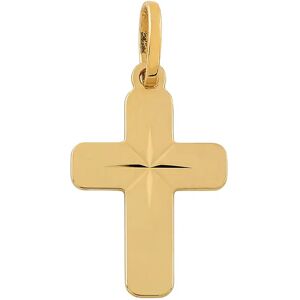 Orfeva Pendentif Croix ciselee au centre Or Jaune