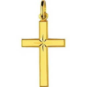 Orfeva Pendentif Croix Ciselee Or Jaune 9k