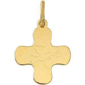 Orfeva Pendentif Croix Colombe au Rameau Or Jaune