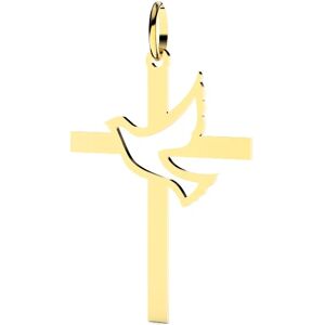 Orfeva Pendentif Croix et Colombe ajoure Or jaune 9k