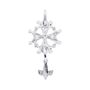 Orfeva Pendentif Croix Huguenote Or Blanc