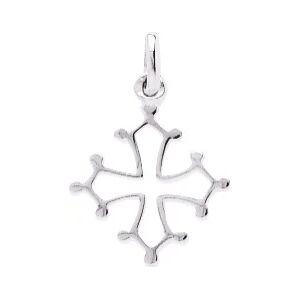 Orfeva Pendentif Croix Occitane or blanc 9 carats