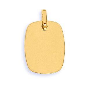 Orfeva Pendentif Plaque Rectangle aux Bords arrondis Or Jaune 9K