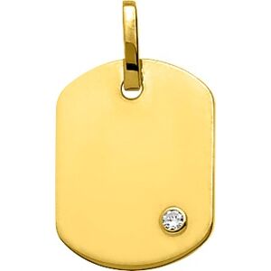 Orfeva Pendentif  Tonneau Diamant clos Or Jaune