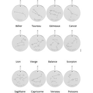 Orféva Médaille Zodiaque Constellations Argent