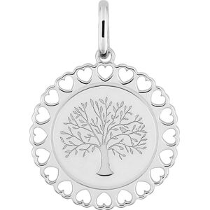 Orféva Médaille Arbre de Vie entourage Coeurs argent