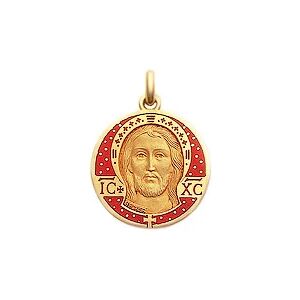 Becker Médaille Becker Christ Email Rouge Opaque