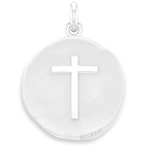 Becker Médaille Becker Croix 19mm Or Blanc