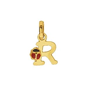 Orféva Pendentif Lettre R Coccinelle