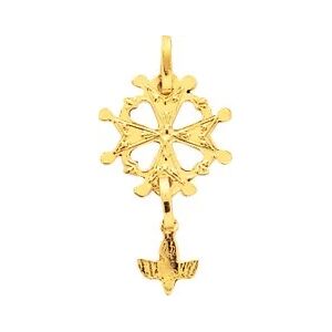 Orféva Pendentif Croix Huguenote ajourée (Or Jaune 9k)