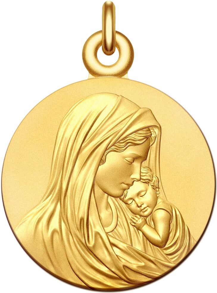 Manufacture Mayaud Médaille bapteme Vierge à l'enfant