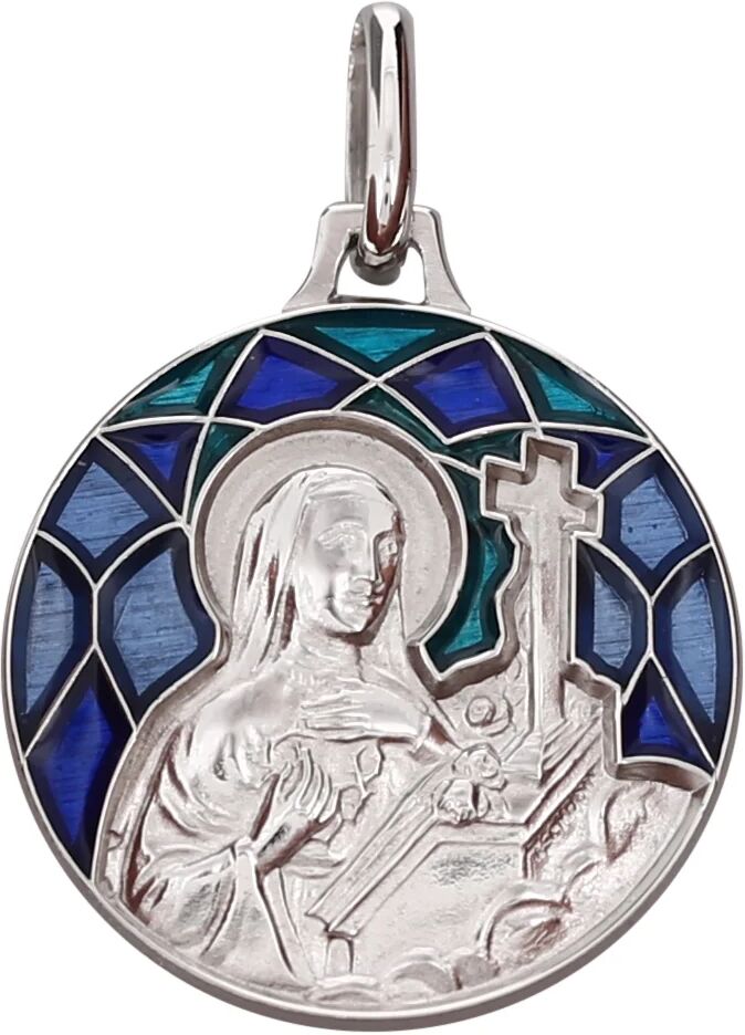 Martineau Médaille Emaillée Sainte Rita Bleue