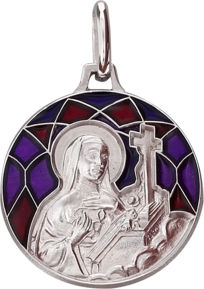 Martineau Médaille Emaillée Sainte Rita Rouge