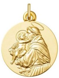 Orféva Médaille Saint-Antoine de Padoue, le Docteur Or Jaune 9K