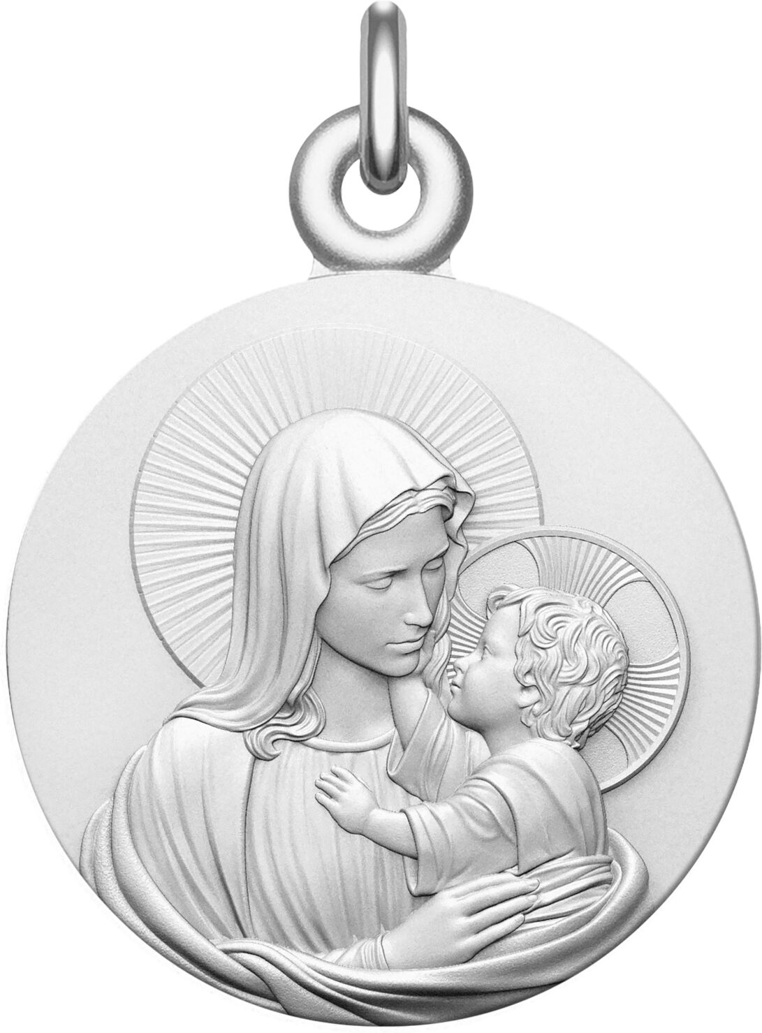 Manufacture Mayaud Médaille bapteme Vierge à l'enfant - argent