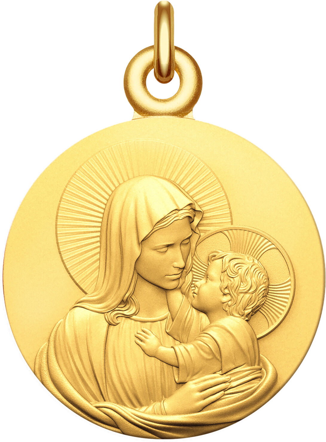 Manufacture Mayaud Médaille bapteme Vierge à l'enfant - vermeil