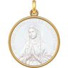 Manufacture Mayaud Médaille Vierge Immaculée Conception or jaune et nacre